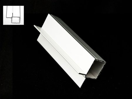 profil aluminiowy kwadratowy z dwoma piórami 24x24mm